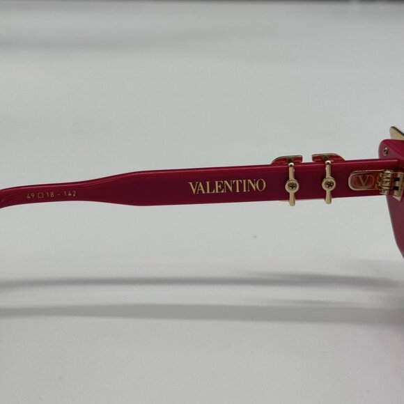 NEW V-GOLDCUT VLS-114D VALENTINO SUNGLASSES PINK CAT EYE EYEWEAR VALENTI… - Picture 10 of 12